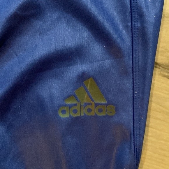 Blue Adidas Training Tights - Picture 3 of 4